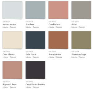 Sherwin Williams Holistic Color Pallet