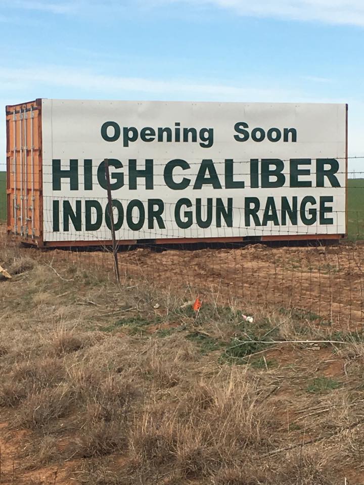 Picture of High Caliber Gun Range Sign