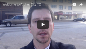 Image of Video by Tim Lockhart introducing Archer City Texas