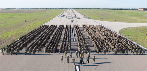 Sheppard Air Force Base entrance in Wichita Falls, Texas, home to the NATO ENJJPT pilot training program]