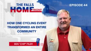 Tim Lockhart and Chip Filer talking about the Hotter'N Hell Hundred on the Falls Home Front podcast