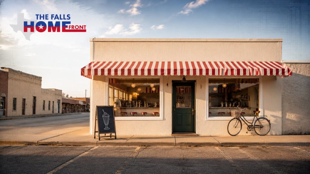 Vintage-style soda shop representing an entrepreneur's small business roots